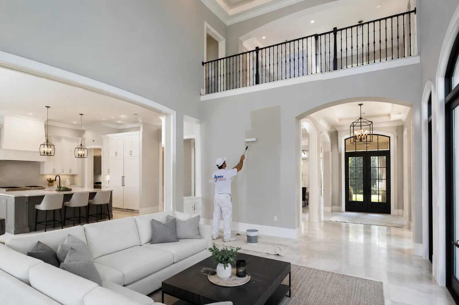 Interior painting inside a large luxury home in South Florida